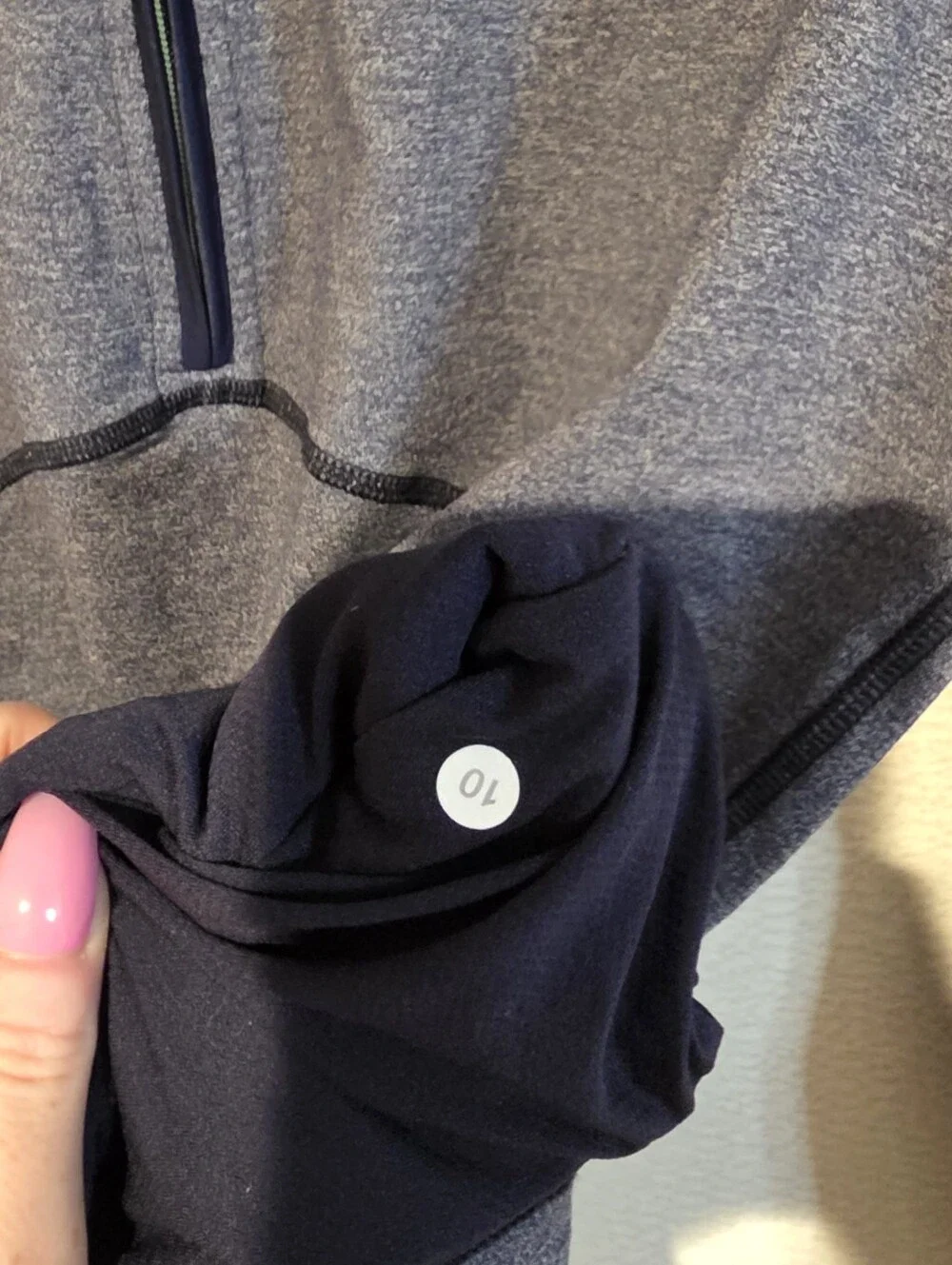 Lululemon Heathered Blue Quaterzip Pullover Womens Size 10